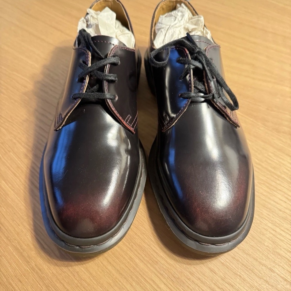 Men's Burgundy Black Derby Shoes